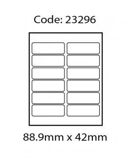 ABBA 23296 Laser Label [88.9mm x 42mm]